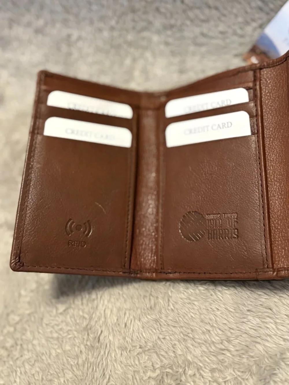 Harris Tweed Barra Purse Wallet A0222 | NWT | Genuine Leather & Authentic Harris